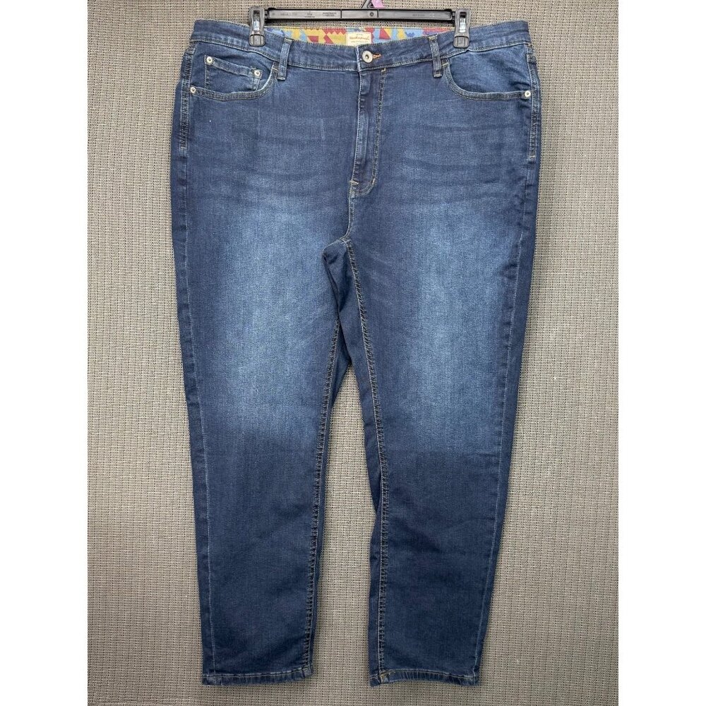 Weatherproof Vintage Mens Size 42x30 Blue Regular Taper Medium Wash Denim Jeans